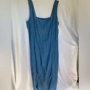 Old Navy Fit & Flare Linen Midi Dress